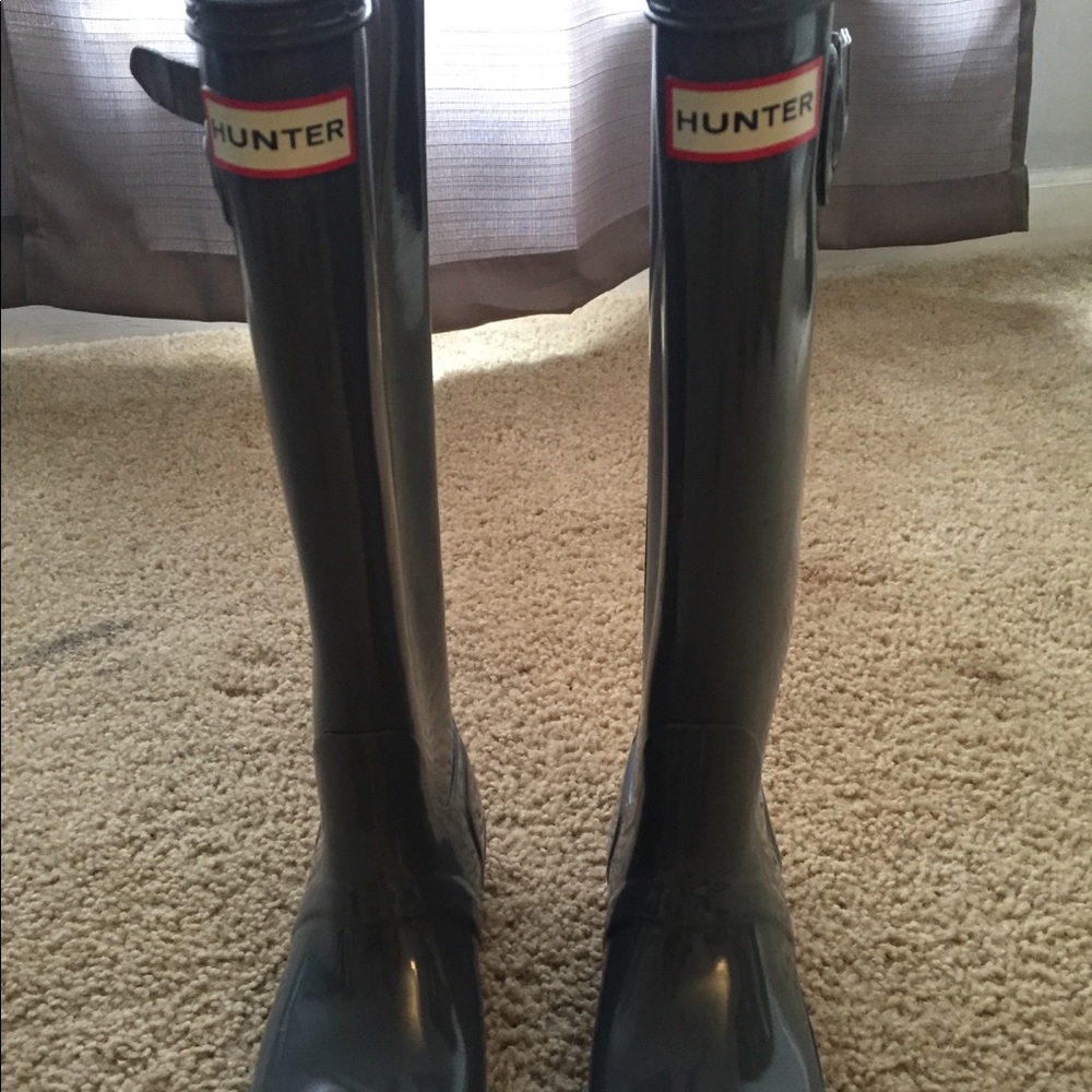 Gray Hunter Rain Boots